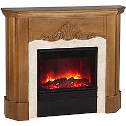 Real Flame Oak Scott Shell Indoor Electric Fireplace  
