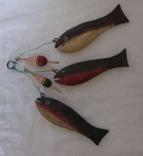 Nautical School Fish Bobber Buoy Country Cabin Craft Gift Tag Wood 