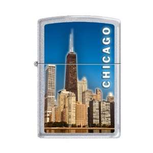  Windy City ~ Chicago Skyline ~  Tower ~ Satin Zippo 