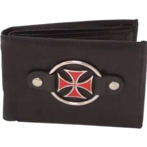  100% Leather Bi fold Mens Wallet Black #1146 2 Office 