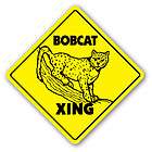bobcat crossing sign xing gift novelty tractor animal cat fast