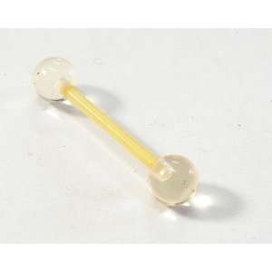  Gummy Peach Barbell Tongue Ring 