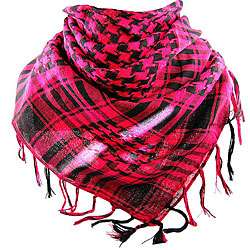 Checker and Stripe Hot Pink Scarf  