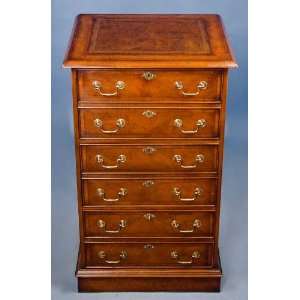    Antique Style Walnut Three Drawer File Cabinet: Home & Kitchen