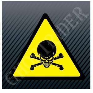   Caution Warning Toxic Poison Skull Death Sign Car Trucks Sticker Decal