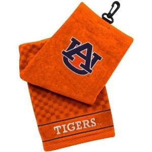   Tigers Orange Embroidered Team Logo Tri Fold Towel: Sports & Outdoors