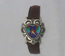 Sterling Silver Southwest Heart Design Watch, New  