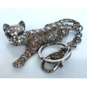 Elegant Key Chain/Key Holder/Handbag Charm Beautiful Leopard Design w 