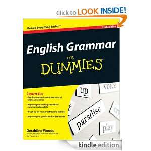 English Grammar For Dummies Geraldine Woods  Kindle Store