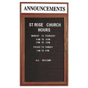  Enclosed Changeable Letter Board Frame Color: Walnut Stain 