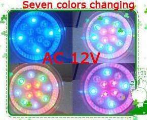 MR16 12 LED AC 12V Spot Light Bulb Seven Color Change  