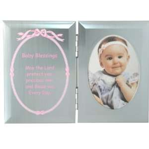  5X7 SILVER DOUBLE GIRL PRAYER PLAQUE NOW I LAY ME DOWN TO 