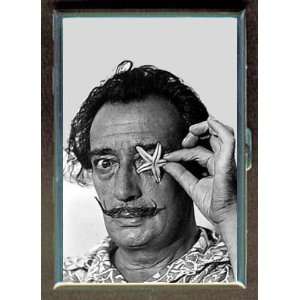 KL SALVADOR DALI PHOTO WITH SHELL ID CREDIT CARD WALLET CIGARETTE CASE 