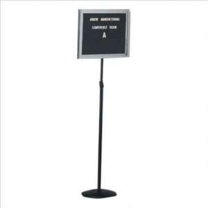   MD1X18   X Single Pedestal Letter Board Open Face or Lift Off Cover