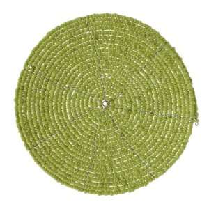  Beads and Wire Green Coasters Set of 4 Bead dazzled Set 