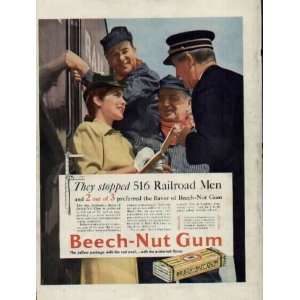  516 Railroad Men, and 2 out of 3 preferred the flavor of Beech Nut 