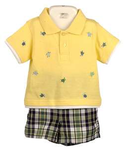 BT Kids Infant Boys Yellow Polo Shirt/ Pants Set  Overstock
