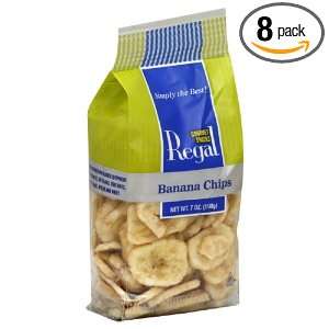 Regal Banana Chips, 7 Ounce (Pack of 8) Grocery & Gourmet Food