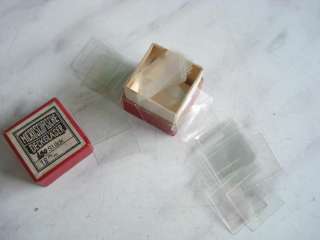 ANTIQUE MEDICAL BOXED SET OF MICROSCOPE SLIDE GLASSES  