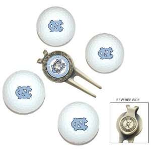North Carolina Tar Heels   UNC 4 Golf Ball Divot Tool/Ball Marker Gift 