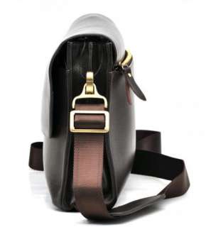 mans genuine leather messenger bag briefcase cross body shoulder 