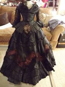 AMAZING Gown for your French Fashion Poupee! Antique silk taffeta, for 