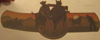 Vintage RODEO COWBOY STEER Bulls Iron On Transfer Roach  