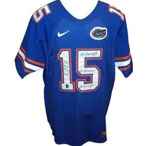  Tim Tebow Autographed Florida Gators (Authentic Blue #15) Jersey 
