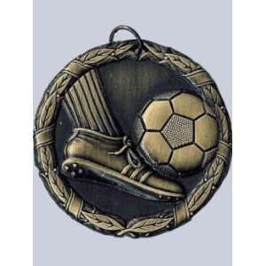  Award Medals Quick Ship Soccer Medal (Neck Ribbon 