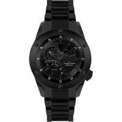 Jacques Lemans Mens Liverpool GMT Black IP/ Ceramic Watch  Overstock 