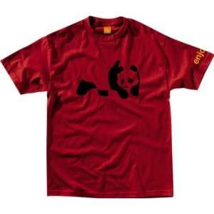  Enjoi Panda T Shirt [Large] Cardinal Red/Black