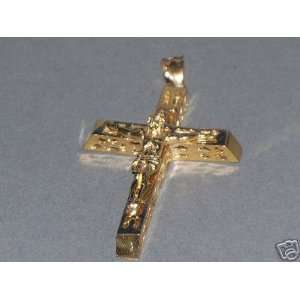  14k Gold 3d Shape Cross Big Crucifix Pendant Everything 