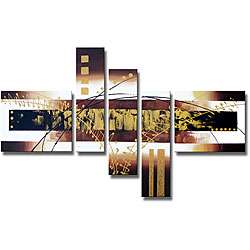 Hand painted Abstract 101 Gallery wrapped Canvas Art Set  Overstock 