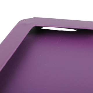 Purple Leather Case Cover Pouch Stand For Apple iPad 2  