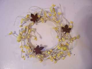 IN YELLOW EGG BERRIES CANDLE RING SPRING DECORATION  