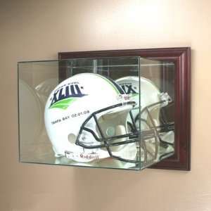   Cases Wall Mounted Football Helmet Display Case: Sports & Outdoors