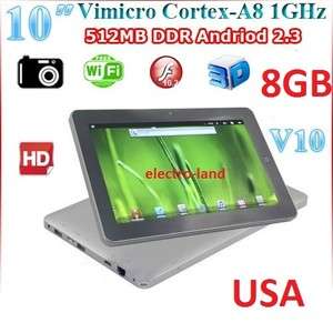 10 FLYTOUCH ANDROID 2.3 / 2.2 TABLET HDMI FLASH 10.3 512MB 8GB  