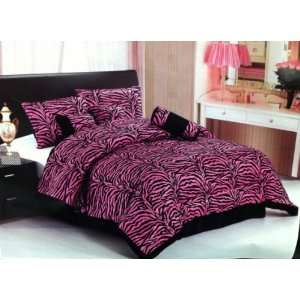   Zebra Design Comforter Bed in a bag Set Queen Size Bedding: Home