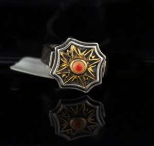 Konstantino Coral Sterling Silver 18k Gold Ring  