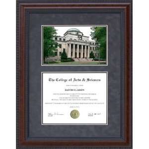 Diploma Frame with University of South Carolina Campus Lithograph 