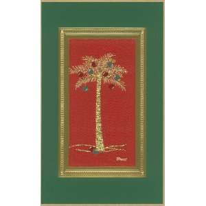  2011 Brett Collection Festive Palm Luxury Christmas Card 