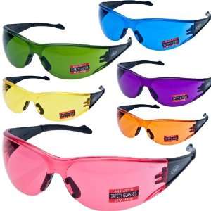   Throttle Motorcycle Wrap Around Safety Glasses Various Frame Colors