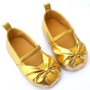   bow Mary Jane infant toddler baby girl shoes size 6 18 months  