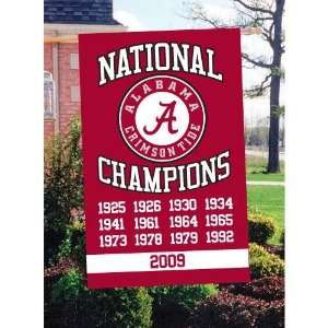 Alabama Crimson Tide NCAA 09 Champions Applique Banner 