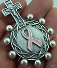 Saint Agatha Rosary Ring Breast Cancer Patron Medal Cro