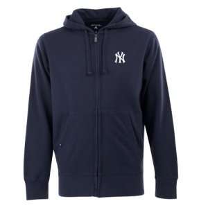  New York Yankees Full Zip Hooded Mens Sweatshirt (Navy 