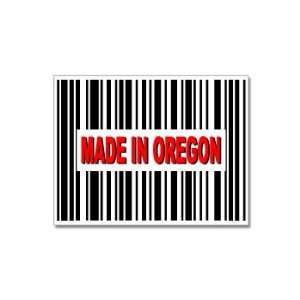  Made in Oregon Barcode   Window Bumper Stickers 