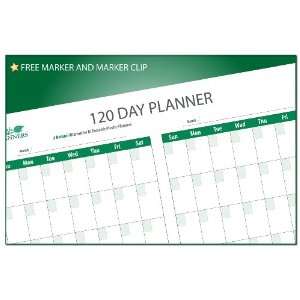  120 Day Erasable Wall Calendar 24 in. x 38 in.: Office 