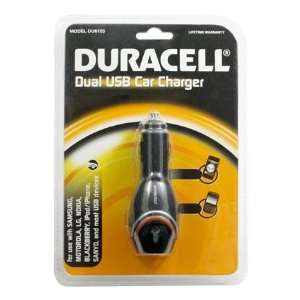 Duracell Dual USB Car Charger for use with most USB 