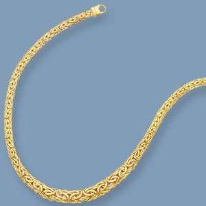 Bold Graduated Byzantine Necklace 14K Yellow Gold  